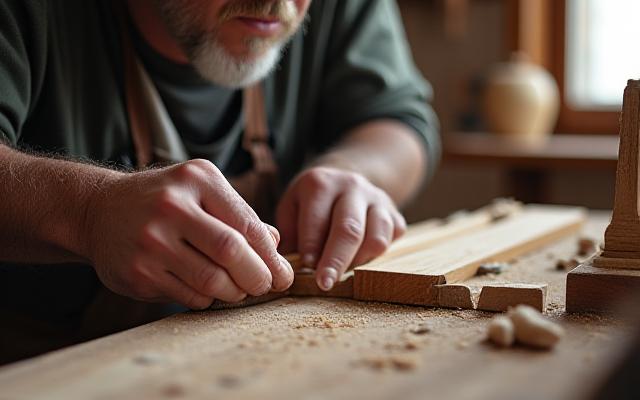 Holzhandwerker bei der Arbeit